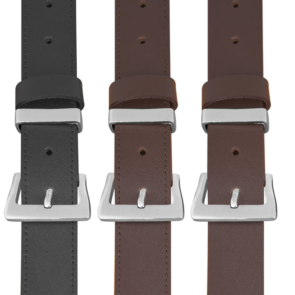 Leather Stitch  For Men Belt (100% GENUINE) Black/Brown waist belt Sizes 30'' to 72'' with Regular perfect for Boys Gift, Dress, Jeans, Cowboy, Casual & Work wear