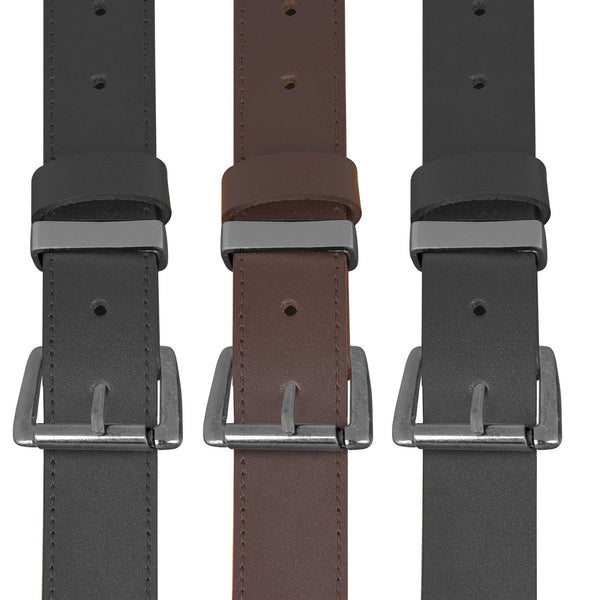 MEN'S LEATHER BELT (100% GENUINE) Black / Brown 30'' to 64''