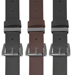MEN'S LEATHER BELT (100% GENUINE) Black / Brown 30'' to 64''