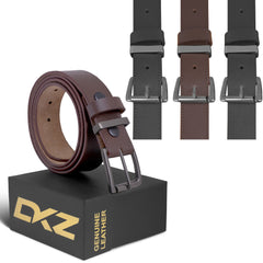 MEN'S LEATHER BELT (100% GENUINE) Black / Brown 30'' to 64''