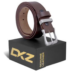 Products Leather Belts For Men Plain Belt (100% GENUINE) Black/Brown waist belt Sizes 30'' to 72'' with Silver Brass Buckle perfect for Boys Gift, Dress, Jeans, Cowboy, Casual & Work wear