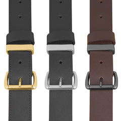 Leather Stitch Belt For Men Golden Puter Loop Buckle (100% GENUINE) Black/Brown waist belt Sizes 30'' to 72'' perfect for Boys Gift, Dress, Jeans, Cowboy, Casual & Work wear