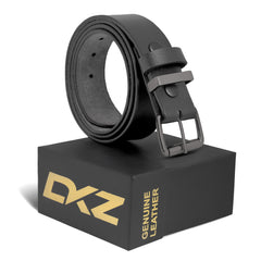 Leather Plain Belt For Men Black Puter Loop Buckle (100% GENUINE) Black/Brown waist belt Sizes 30'' to 72"perfect for Boys Gift, Dress, Jeans, Cowboy, Casual & Work wear