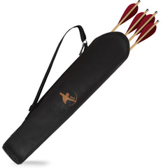 Daskz Leathers Archery Arrow Quiver Back Waist Shoulder Strap Bag for Right Arm