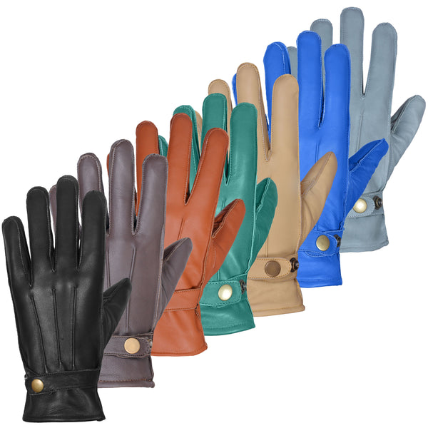 LEATHER GLOVES SOFT FEEL WINTER WARM OUTDOOR WALKING NEW ☑ TOP QUALITY ANILINE COW HIDE LEATHER ☑ LAST FOR YEARS
