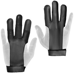 Archers Leather 3 Finger Right/Left Hand Glove,black,brown,beige,dark brown