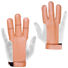 Archers Leather 3 Finger Right/Left Hand Glove,black,brown,beige,dark brown