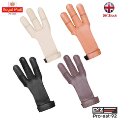 Archers Leather 3 Finger Right/Left Hand Glove,black,brown,beige,dark brown