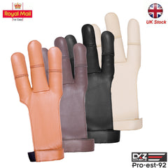Archers Leather 3 Finger Right/Left Hand Glove,black,brown,beige,dark brown