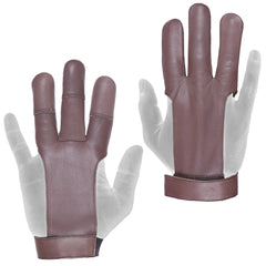 Archers Leather 3 Finger Right/Left Hand Glove,black,brown,beige,dark brown