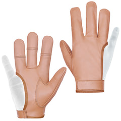 ARCHERS LEATHER 4 Finger Glove, Beige,Brown,Black,Dark Brown - "Hunting Gloves"