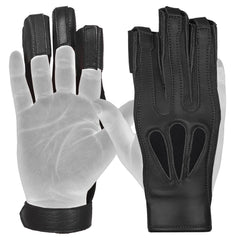 AMERICAN PREMIUM ARCHERS LEATHER 3FINGER Right Hand Glove,BLACK,DARK BROWN,BEIGE