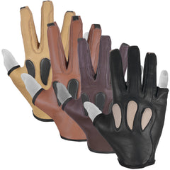 ITALIAN PREMIUM ARCHERS LEATHER 3 FULL FINGER Right Hand Glove"TOP QUALITY GLOVE