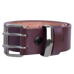 MENS LEATHER BELT Double Hole (100% GENUINE)Black/Brown 30'' to 64'' waist sizes Improved Design✔100% Thick Cow Hide✔Heavy Loop & Buckle